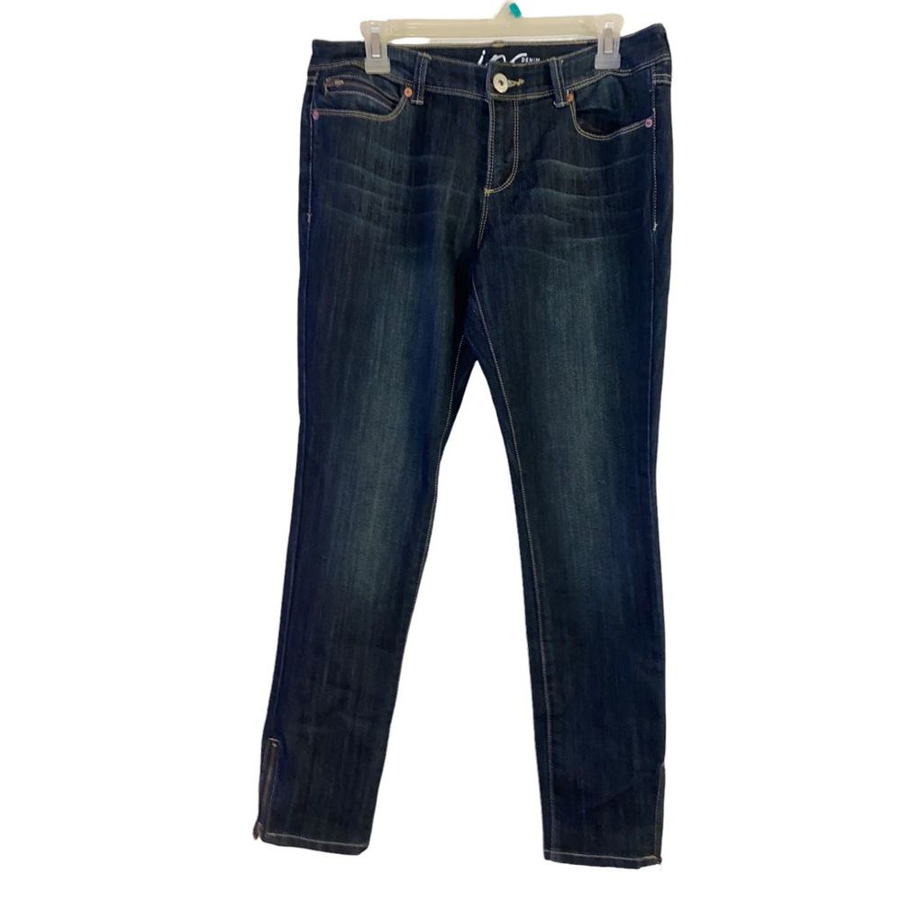INC International Concepts Denim Skinny Leg Regular Fit Jeans With Zipper Ankle